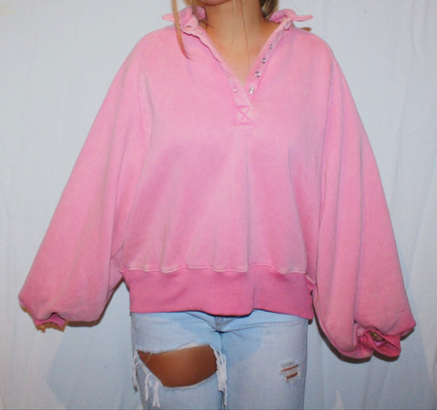 Polly Pink Button Down Sweater