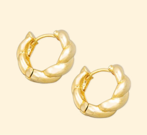 Gold Rope Hoops