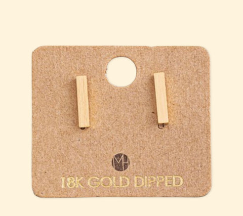 Gold Bar Studs